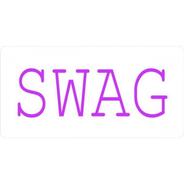 Swag Photo License Plate 