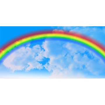 Rainbow In Clouds #2 Photo License Plate 
