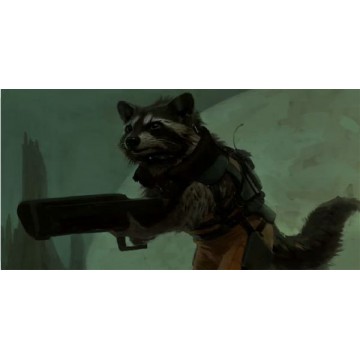 Rocket Raccoon Photo License Plate 