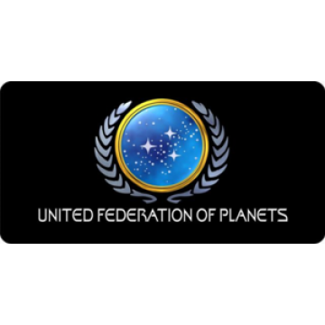 United Federation Of Planets Photo License Plate 