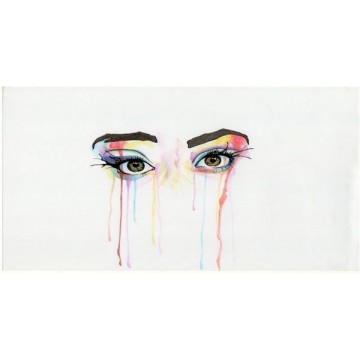 Colored Tears Photo License Plate 