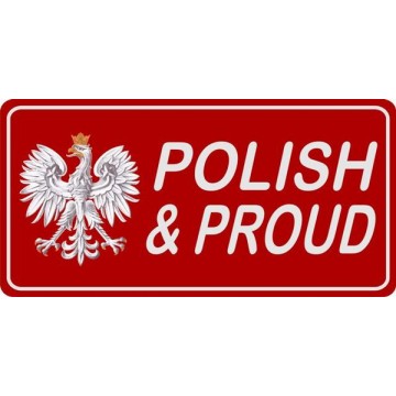Polish And Proud Photo License Plate 