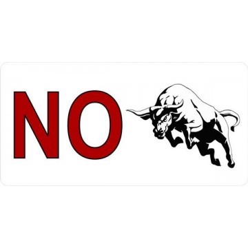 No Bull Photo License Plate 