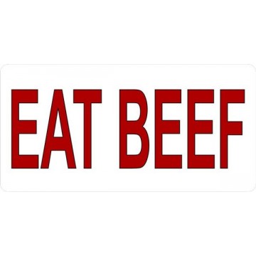 EAT BEEF Photo License Plate