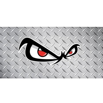 No Fear Eyes On Diamond Plate Photo License Plate 