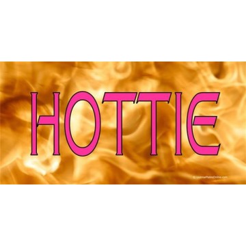 Hottie On Real Flames Photo License Plate 