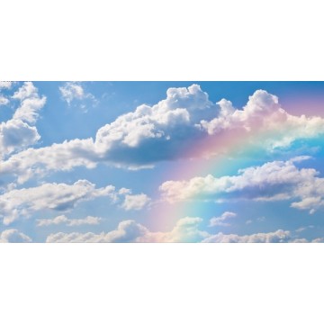 Rainbow In Clouds #1 Photo License Plate 