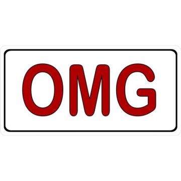 OMG Photo License Plate 