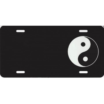 Offset Yin And Yang Photo License Plate 