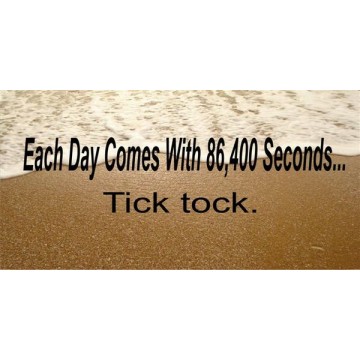 Each Day Comes With 86,400 Seconds Photo License Plate 