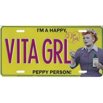 Lucy VITA GRL Photo License Plate 