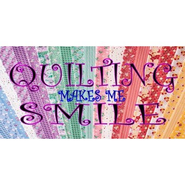 Quilting Makes Me Smile Photo License Plate 