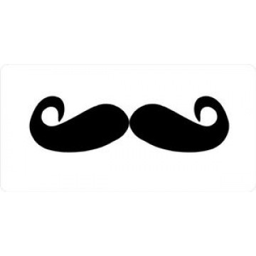 Mustache Photo License Plate 