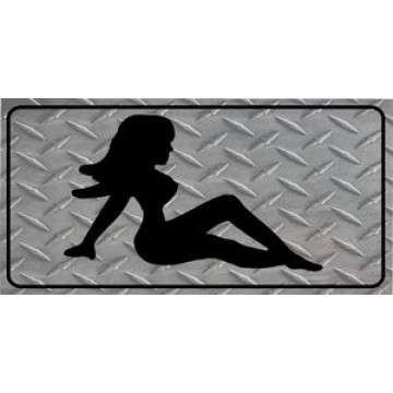 Mudflap Girl Photo License Plate 