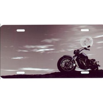 Motorcycle Gray Background License Plate 