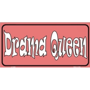 Drama Queen Metal License Plate 