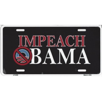 Impeach Obama Metal License Plate 