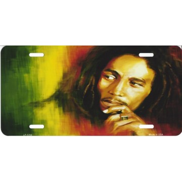 Bob Marley Metal License Plate 