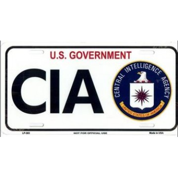 CIA Central Intelligence Agency Metal License Plate
