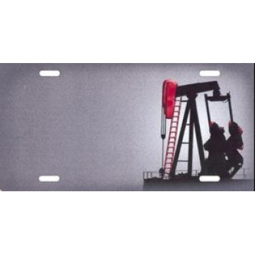 Offset Oil Rig License Plate 