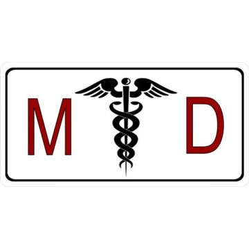 MD Medical Doctor Photo License Plate 