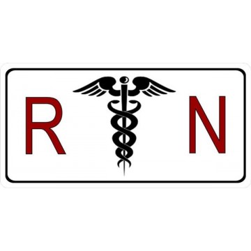 RN Registered Nurse Photo License Plate 
