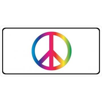 Peace Sign Photo License Plate 