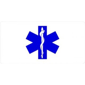 Paramedic Logo Photo License Plate 