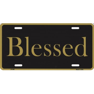 Blessed Metal License Plate 