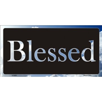 Blessed With Clouds Metal License Plate 