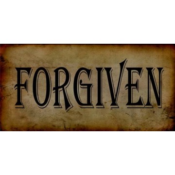 Forgiven Photo License Plate 