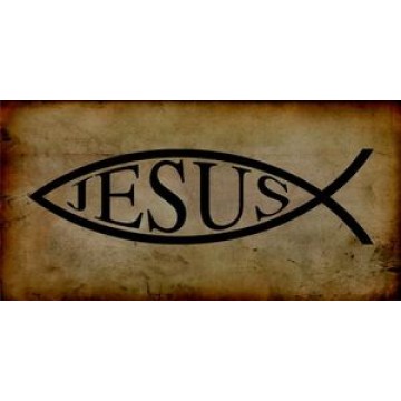 Jesus Fish Photo License Plate 