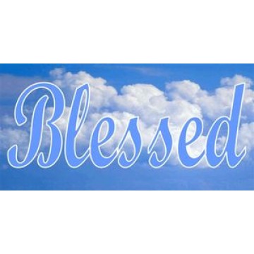 Blessed On Clouds Photo License Plate 