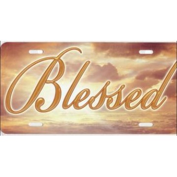 Blessed Airbrush License Plate 