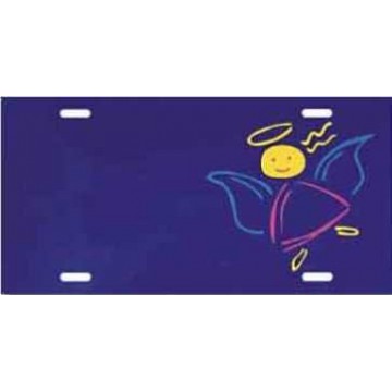 Line Angel Airbrush License Plate 