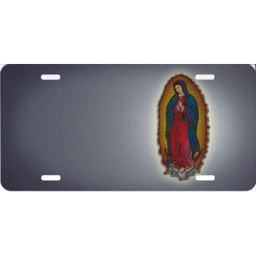 Offset Lady Of Guadalupe License Plate 