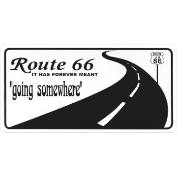 Route 66 Going Somewhere Photo License Plate