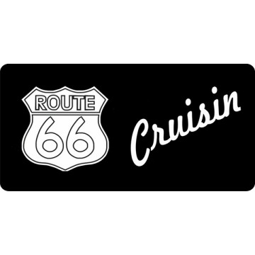 Route 66 Cruising Photo License Plate 