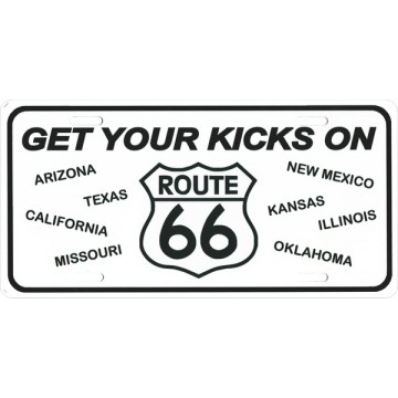 Route 66 Eight States Photo License Plate 