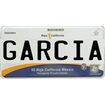Mexico Baja California Photo License Plate 