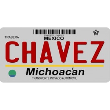 Mexico Michoacan Photo License Plate 