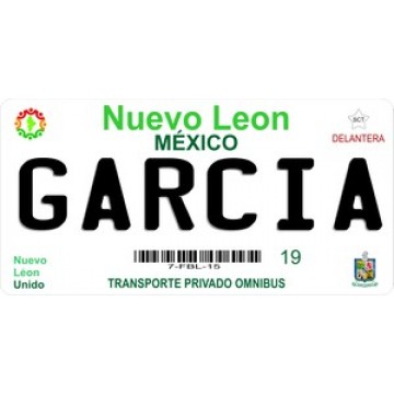Mexico Nuevo Leon Photo License Plate 