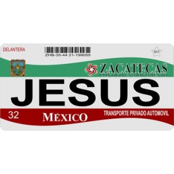 Mexico Zacatecas Photo License Plate