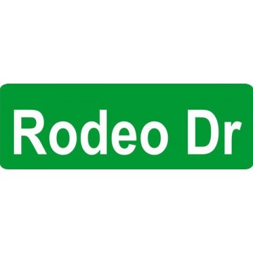 Rodeo Dr. Half Photo License Plate 
