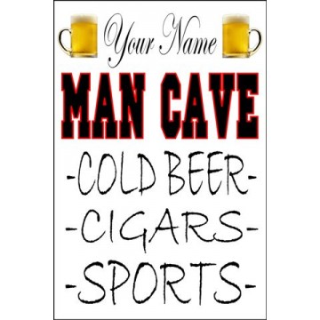 Man Cave Custom Parking Sign 