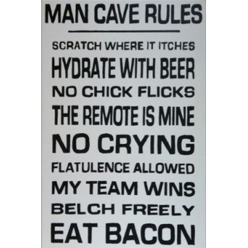 Man Cave Rules #2 Parking Sign 