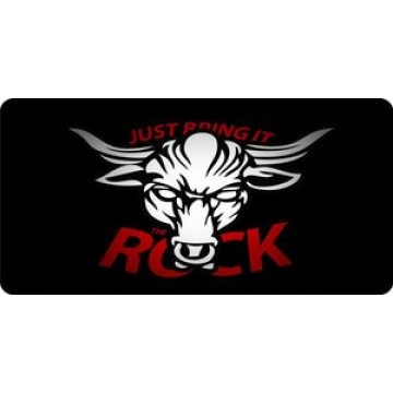 The Rock Just Bring It Photo License Plate 