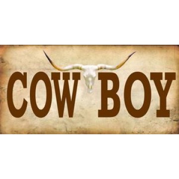 Longhorn Cowboy Photo License Plate 