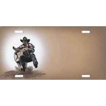 Cowboy Roper Offset On Mocha License Plate