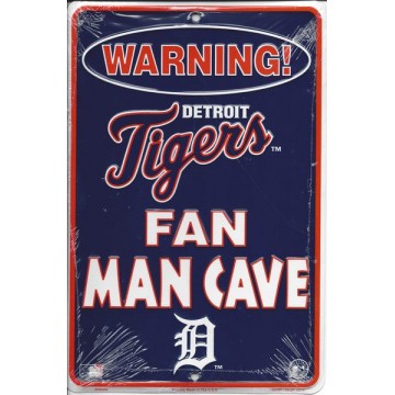 Detroit Tigers Man Cave Metal Parking Sign 